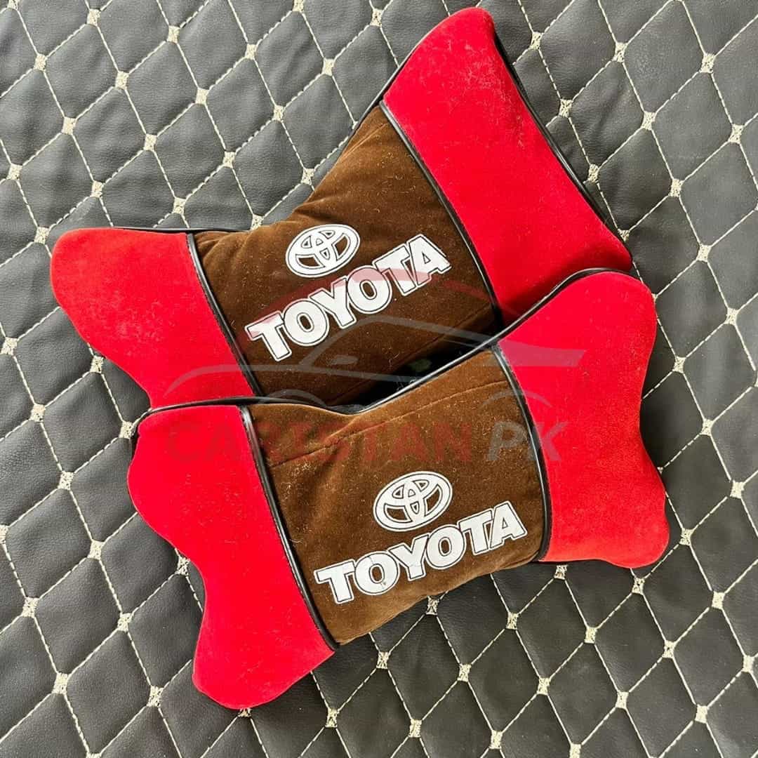 Toyota Red Brown Neck Rest Pillow