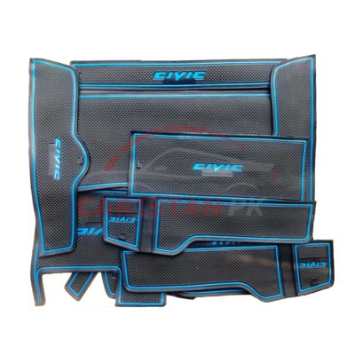 Honda Civic Non Slip Interior Protection Mats Blue 2016-21 Model