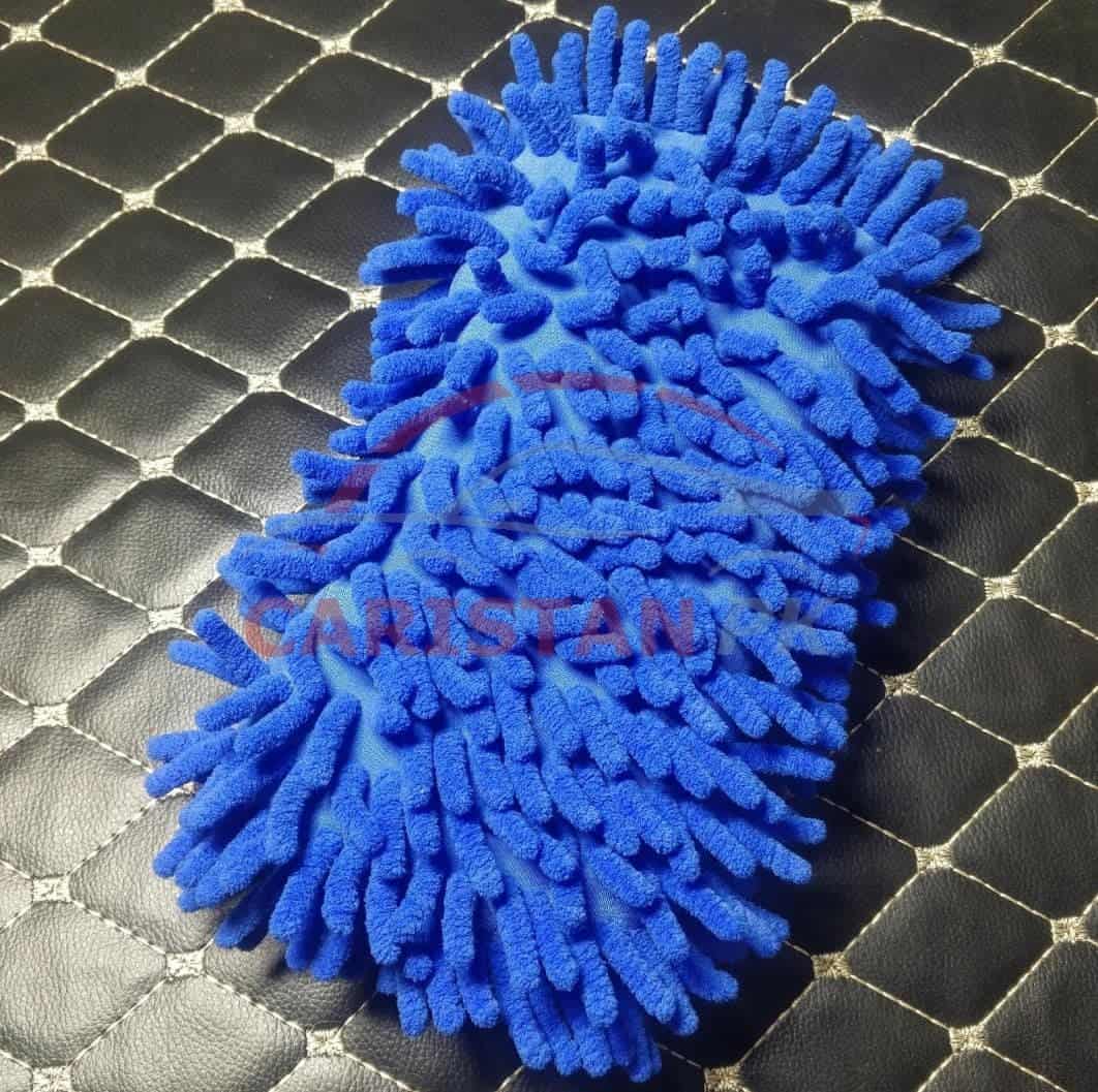 Car Cleaning Microfiber Wash Mitt Blue