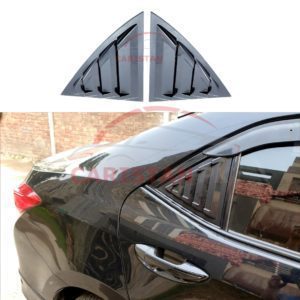 Toyota Corolla Quarter Glass Evo Louver Cover Vent Set Black 2014-23