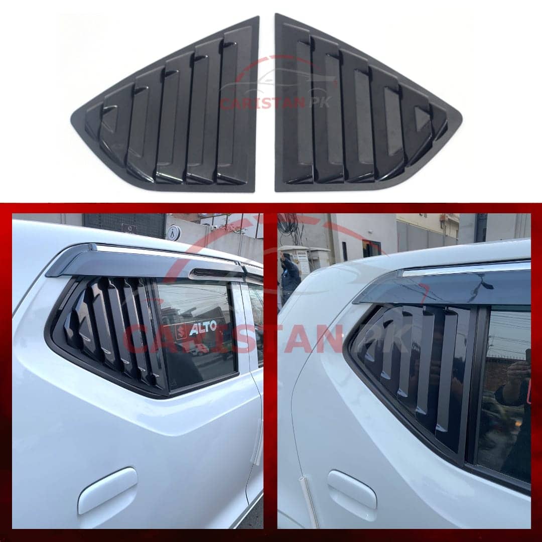 Suzuki Alto Window Quarter Glass Evo Louver Cover Vent Set 2017-23