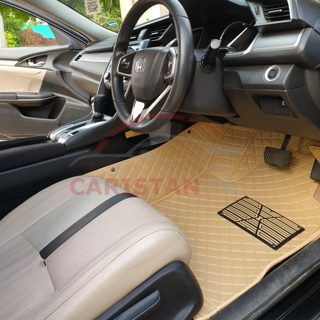 Honda Civic 7D Floor Mats Beige 2016-21