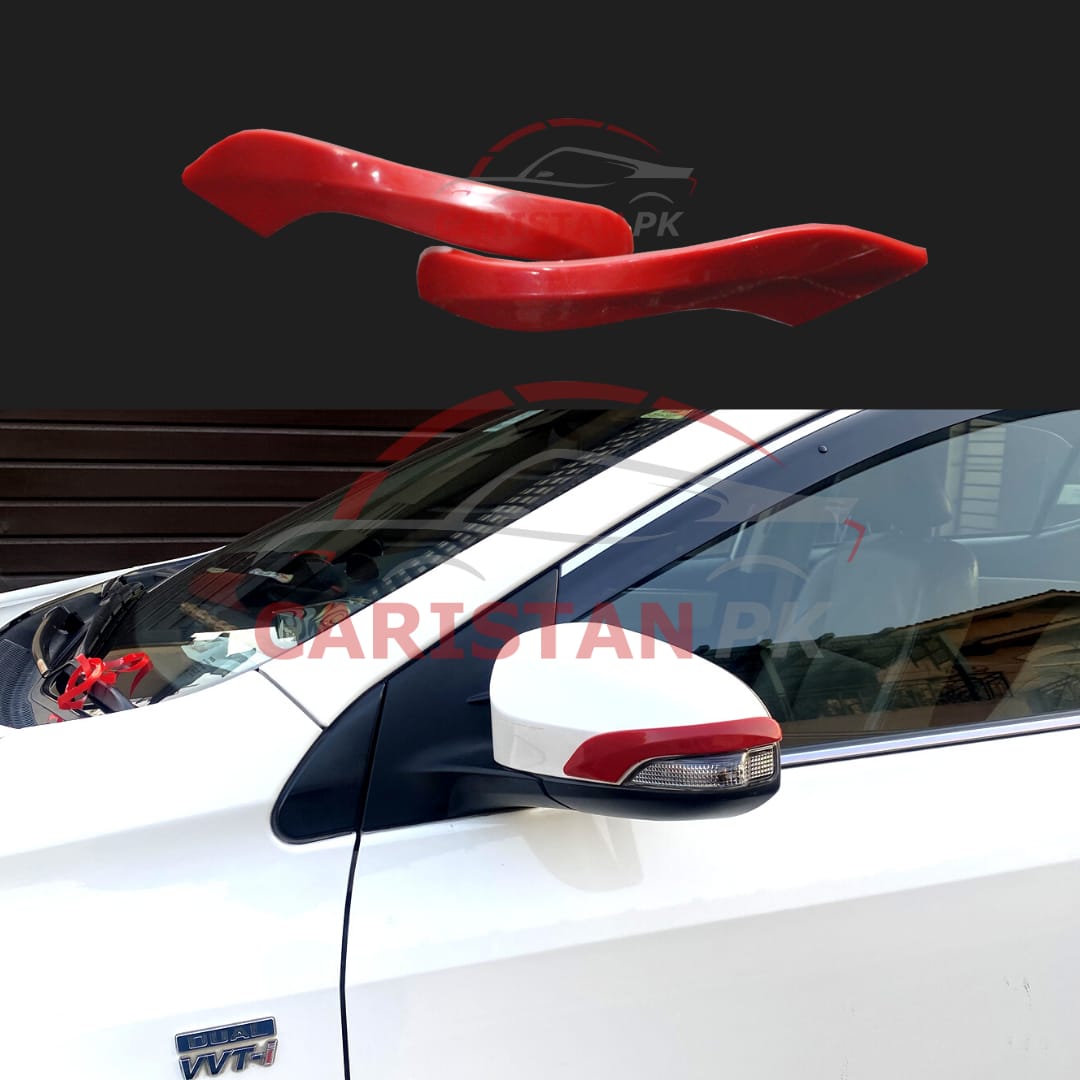 Toyota Corolla Side Mirror Trims Red 2014-22 Model
