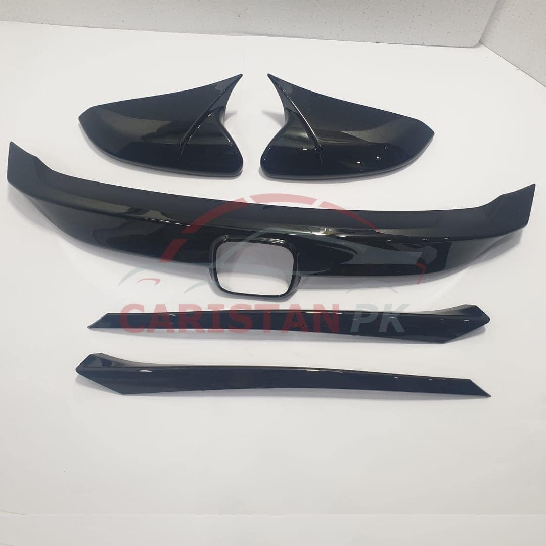 Honda Civic Batman Style Complete Gloss Black Kit 2016-21
