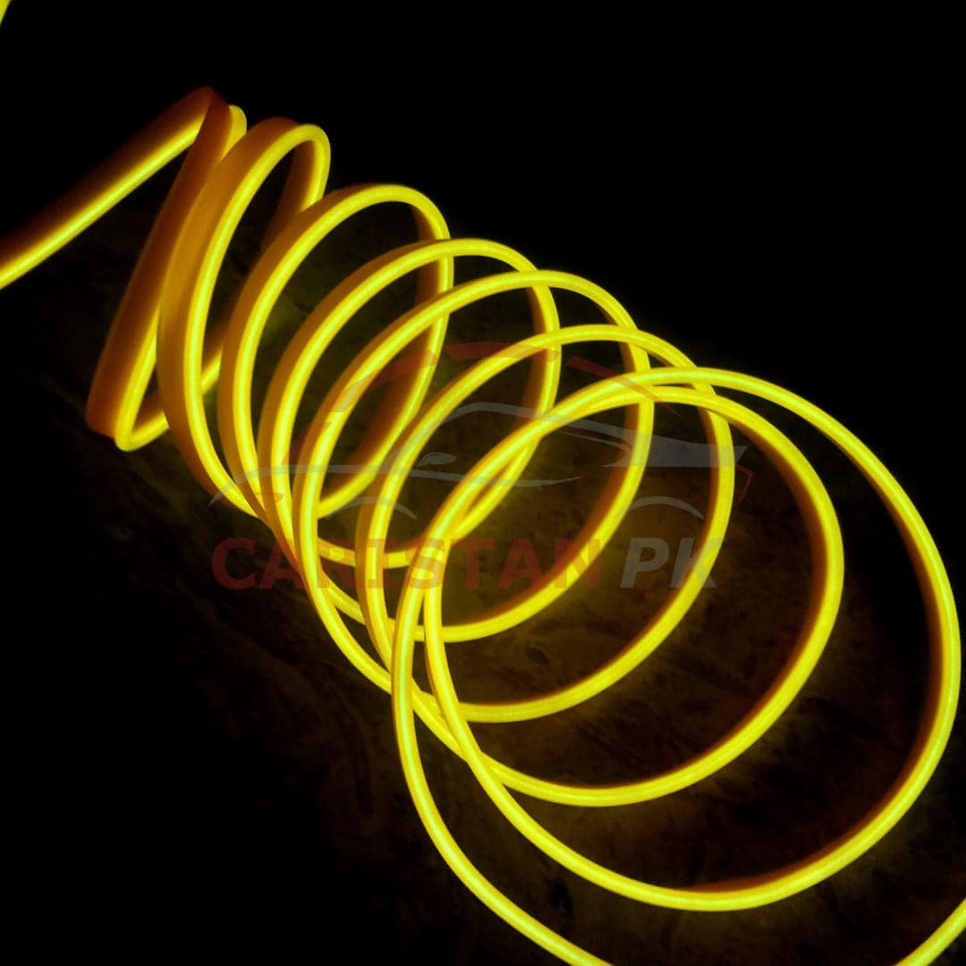 Flexible EL Glow Wire Interior Light Decoration Yellow