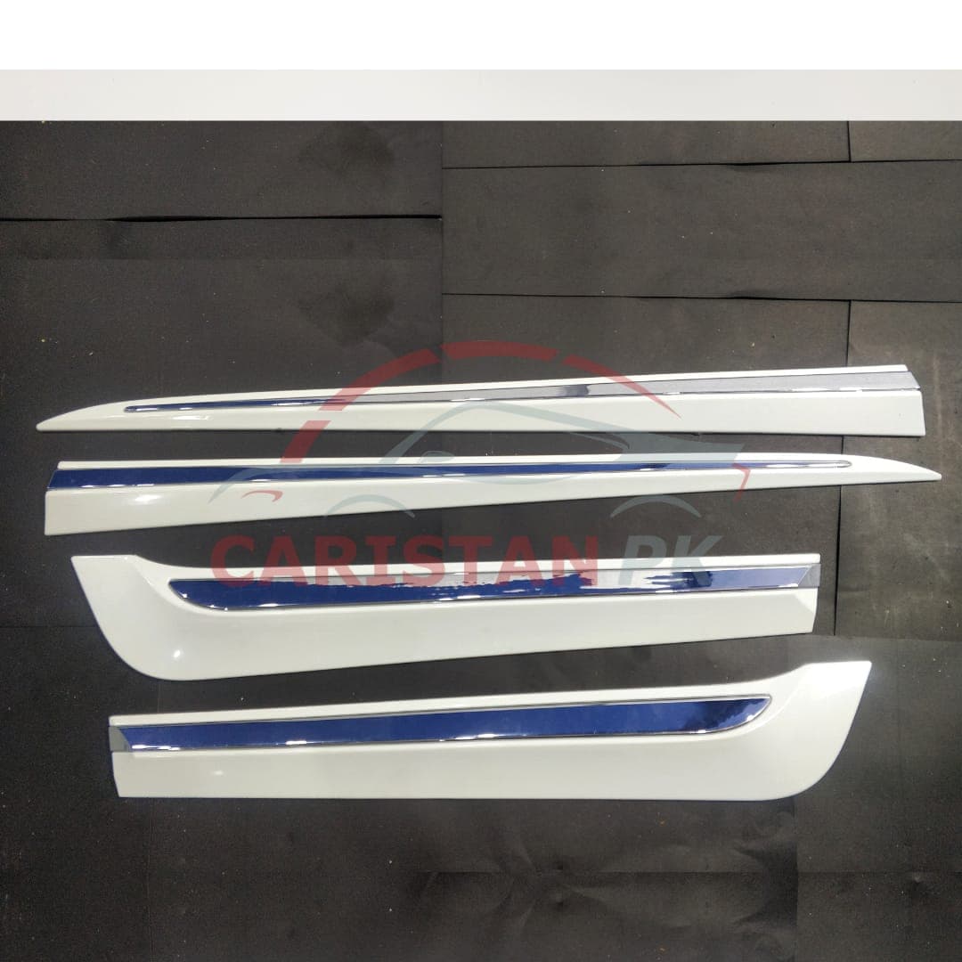 Toyota Corolla Chrome Door Moulding With White Body Plastic 2014-22