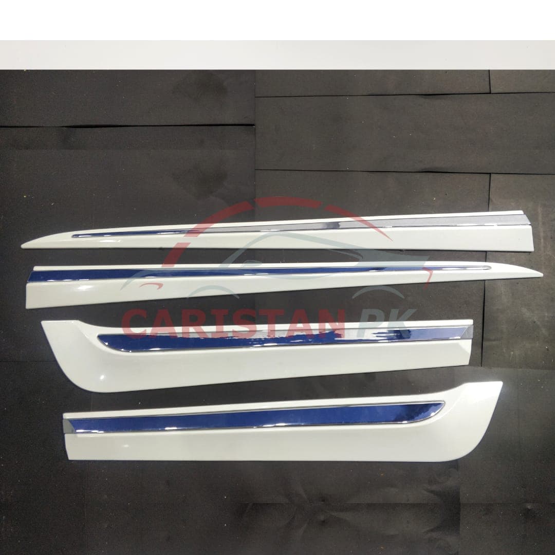 Toyota Corolla Chrome Door Moulding With White Body Plastic 2014-23