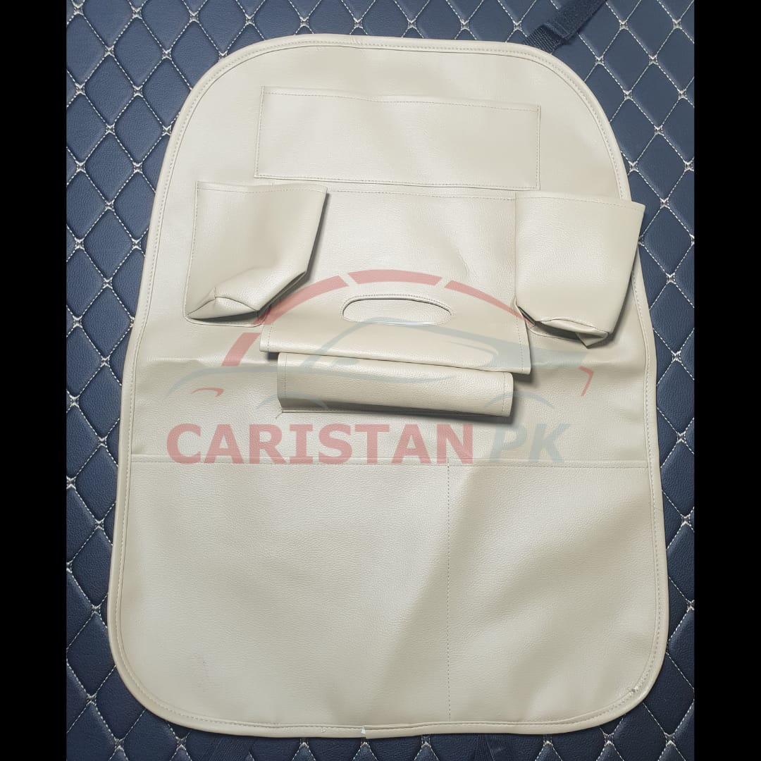 Car Back Seat Organizer Beige Premium Quality
