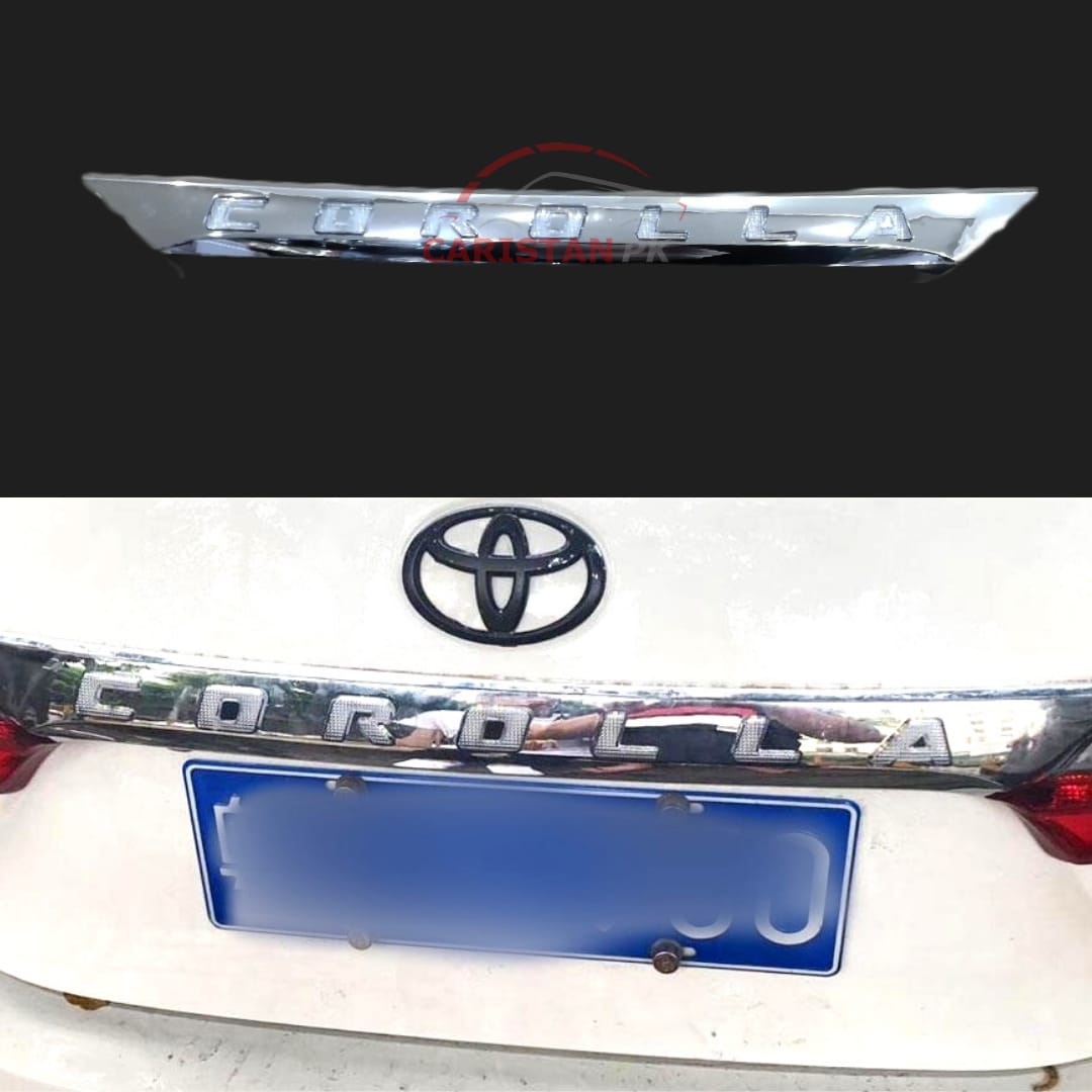 Toyota Corolla LED Trunk Garnish Chrome With White LED 2014-23