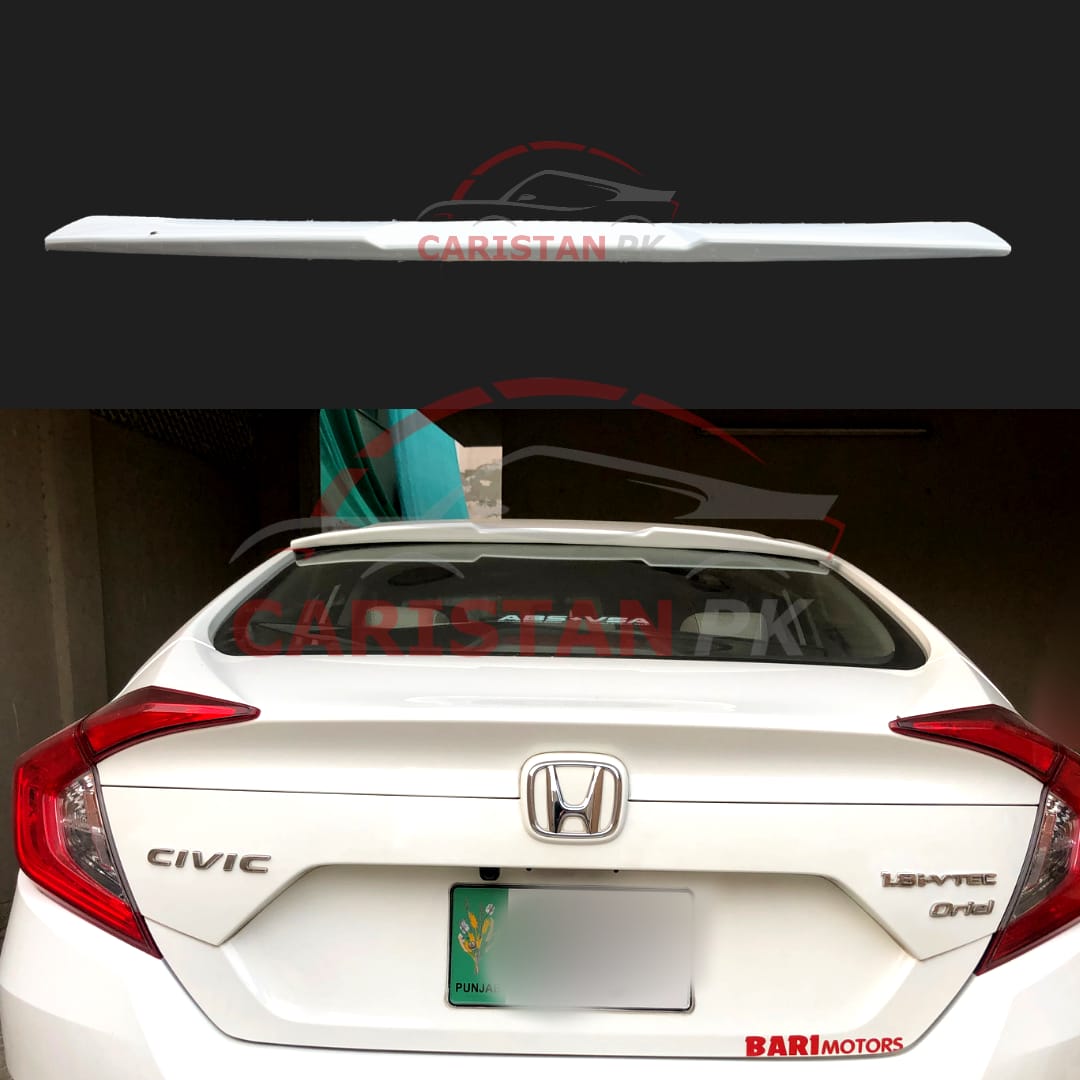 Unpainted Honda Civic Roof Spoiler Slim Design 2016-21