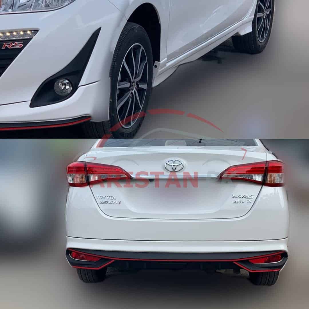Unpainted Toyota Yaris Body Kit Fiber Glass 4 Piece