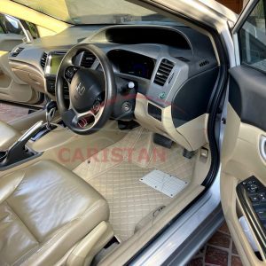 Honda Civic Rebirth 7D Floor Mats Beige 2012-15