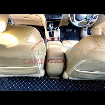 Honda Civic Rebirth 7D Floor Mats Black With Beige Stitch