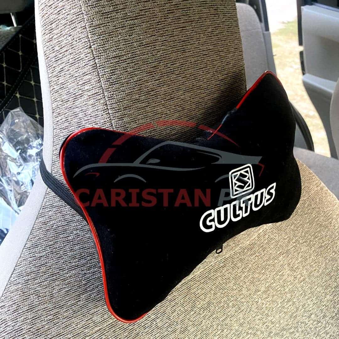 Black & Red Suzuki Cultus Neck Rest Pillow