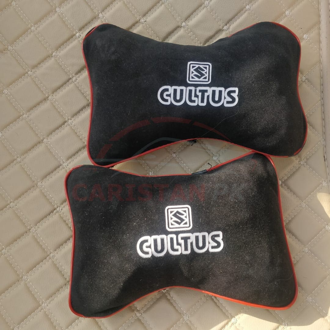 Black & Red Suzuki Cultus Neck Rest Pillow