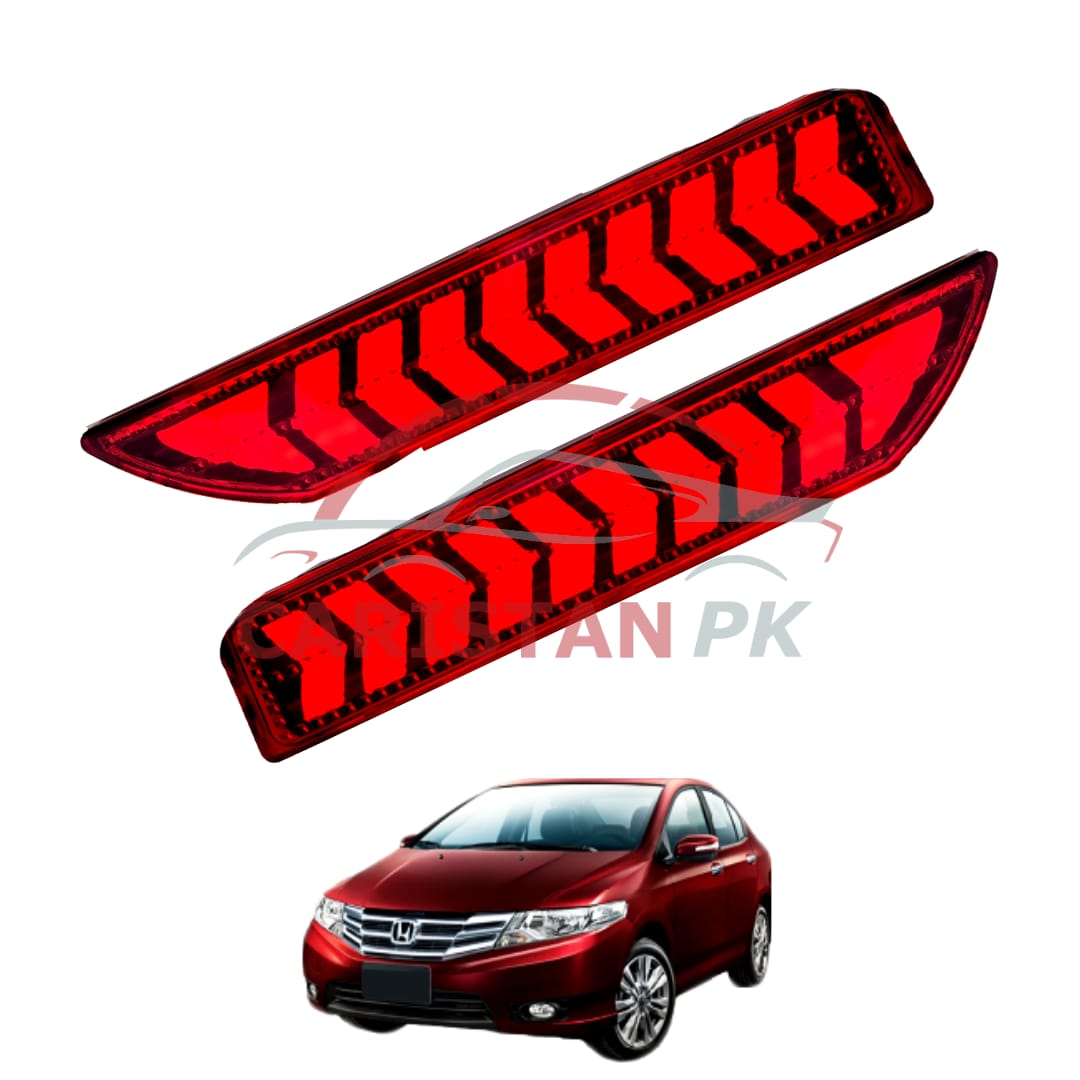 Honda City Deep Arrow Style Bumper Reflector Light 2009-21