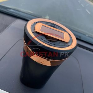 Premium Car Dust Cup With Built-in Solar Powered Lighter