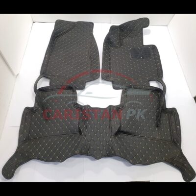 Hyundai Tucson 7D Floor Mats Black With Beige Stitch