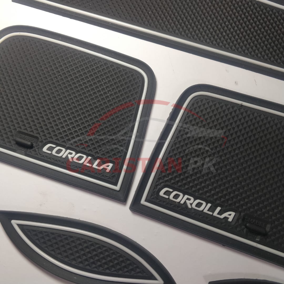 Toyota Corolla PVC Non Slip Interior Protection Mats White 2011-13