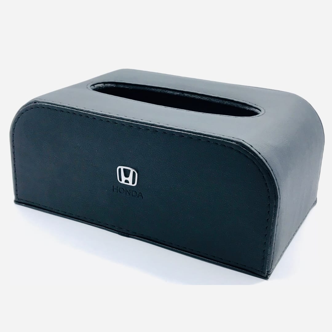 Honda Leather Car Tissue Box Black Big Design