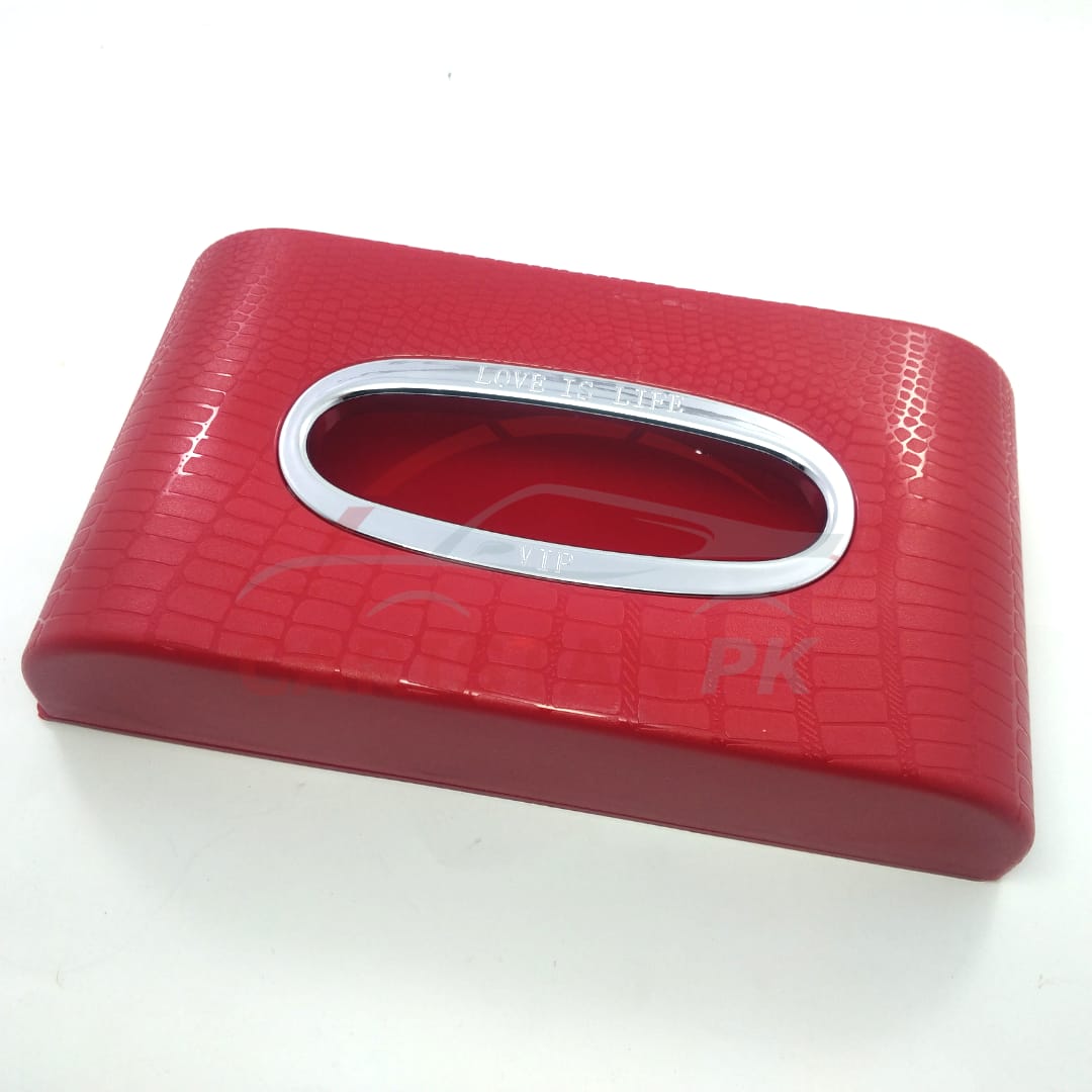 Carbon Fiber Car Tissue Box Red