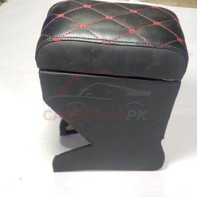 Suzuki Swift Custom Fit Arm Rest Black With Red Stitch 2007-21