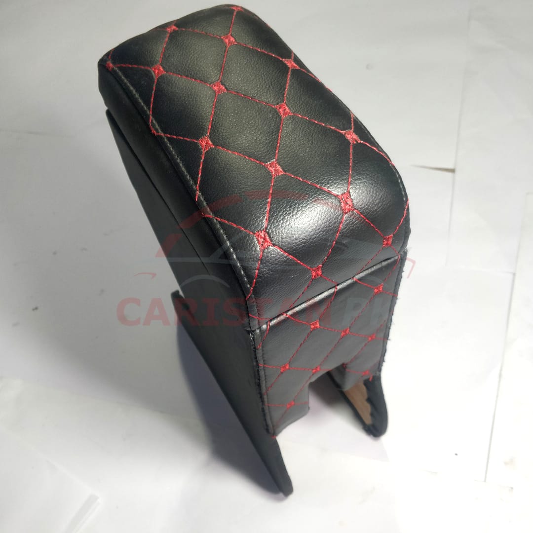 Suzuki Alto Custom Fit Arm Rest Black With Red Stitch 2017-23