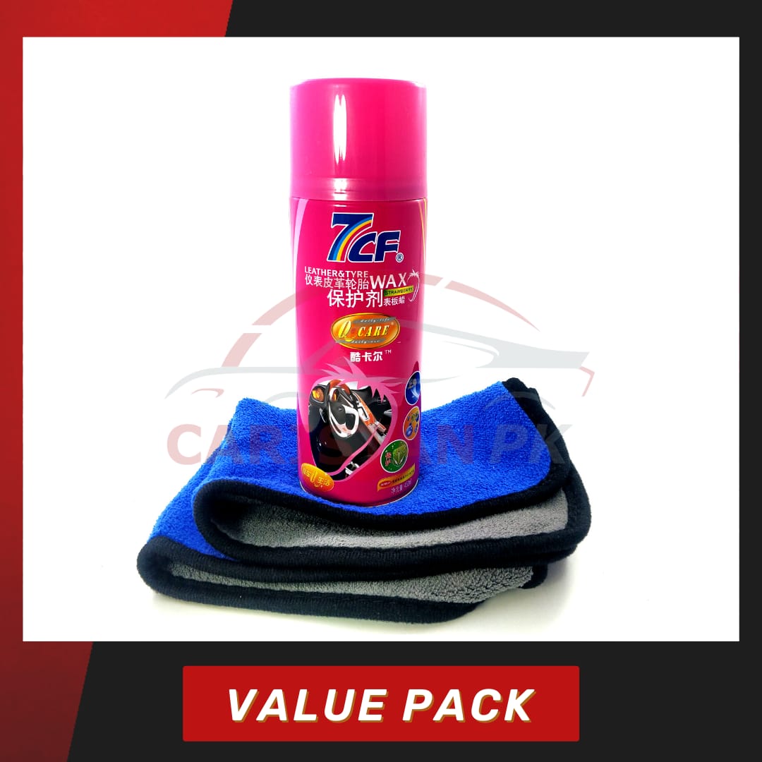 7CF Dashboard Leather And Tyre Wax Strawberry Value Pack