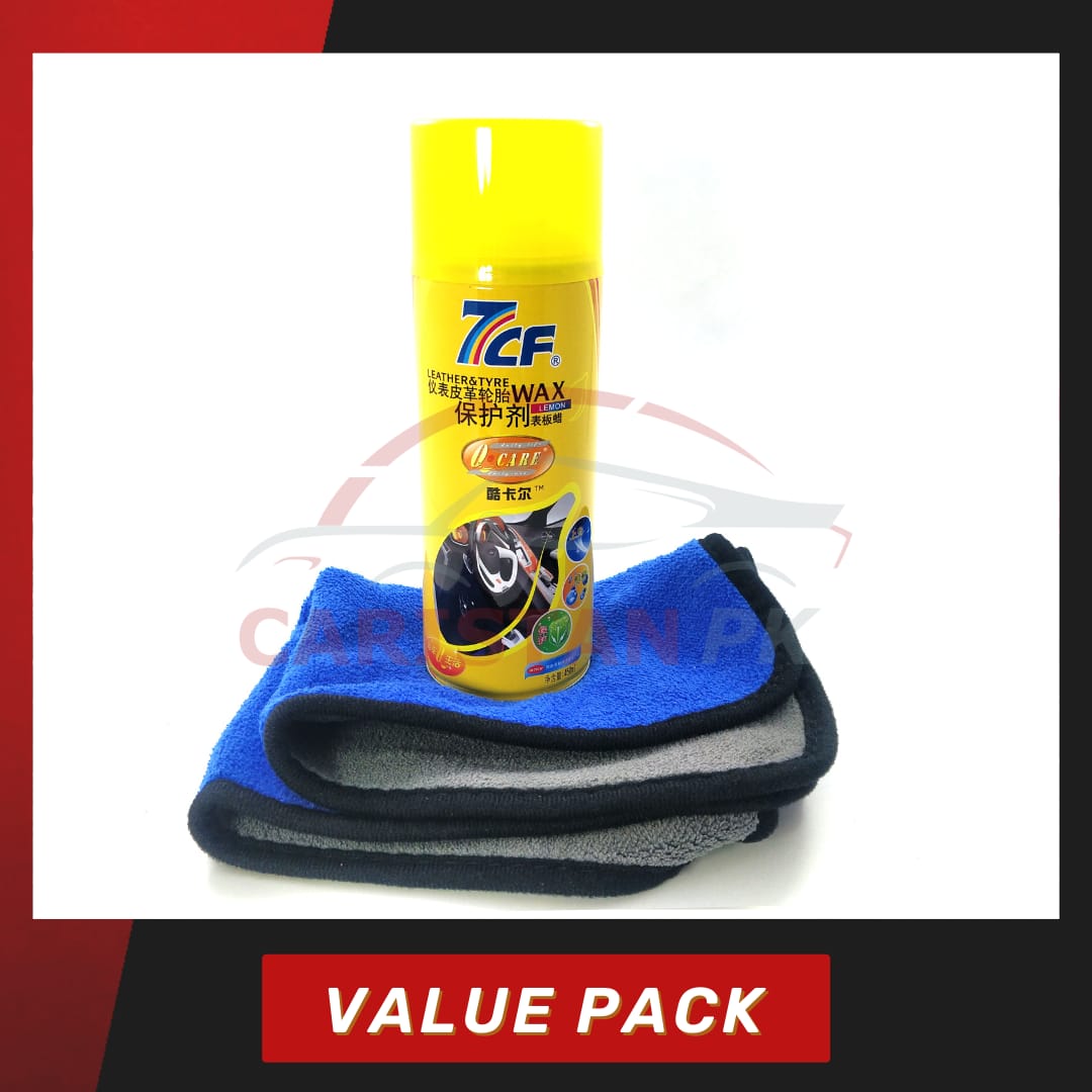 7CF Dashboard Leather And Tyre Wax Lemon Value Pack