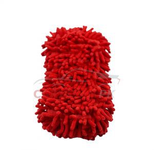 Car Cleaning Microfiber Wash Mitt Red