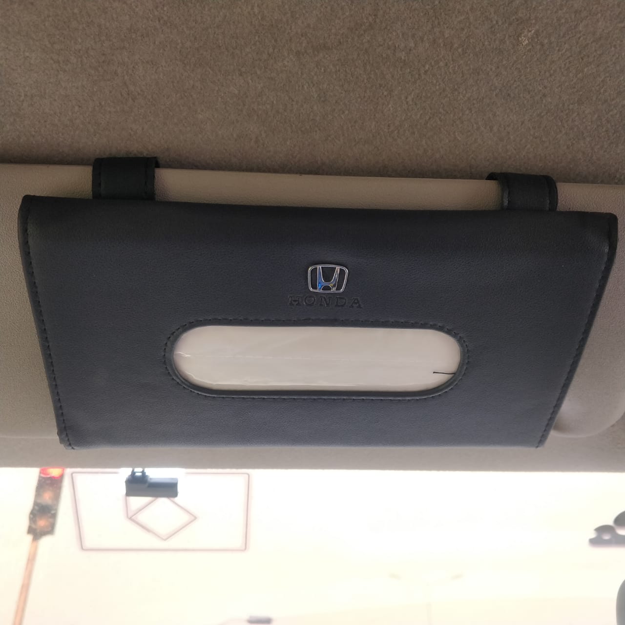Honda Sun Visor Tissue Box Black