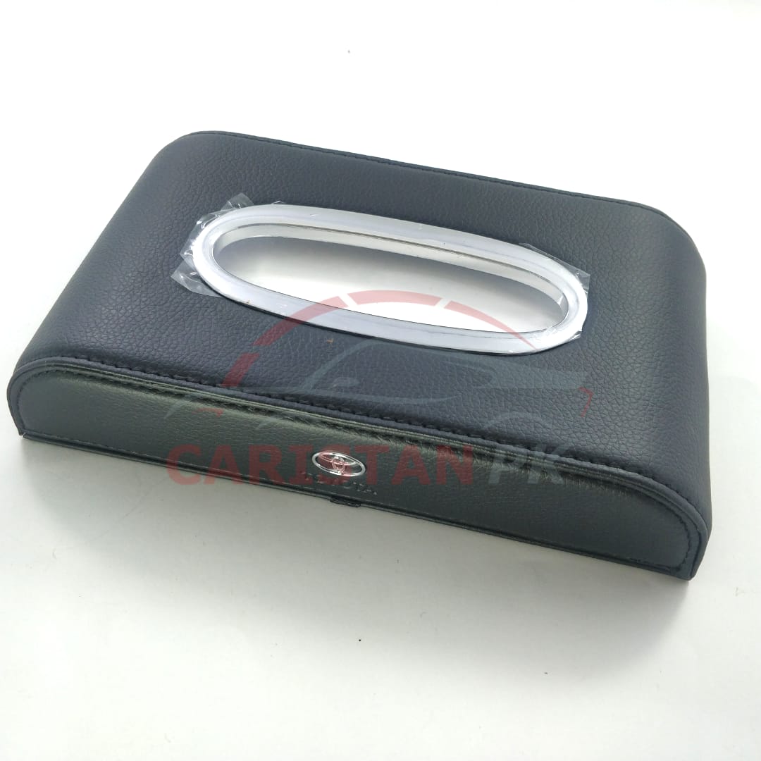 Toyota Leather Car Tissue Box Black