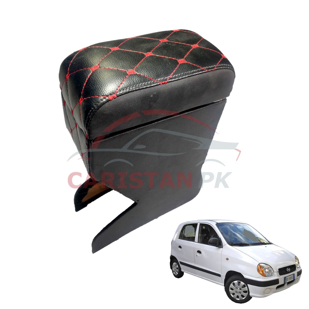 Hyundai Santro Custom Fit Arm Rest Black With Red Stitch