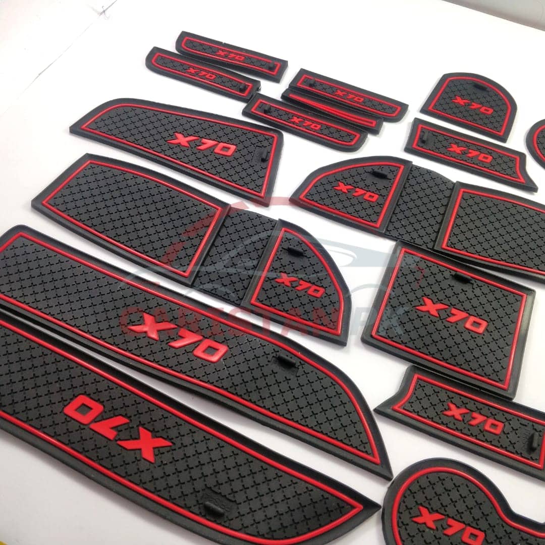 Proton X70 Non Slip Interior Protection Mats Red