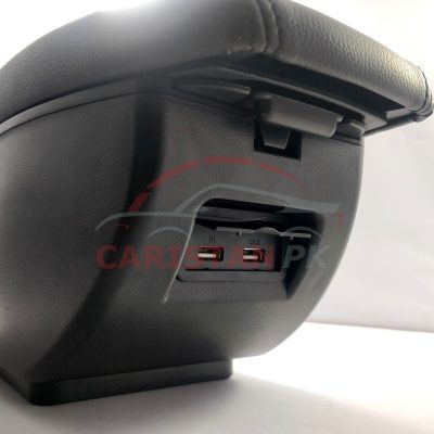 Honda BRV Premium Leather Cup Holder USB Armrest Black