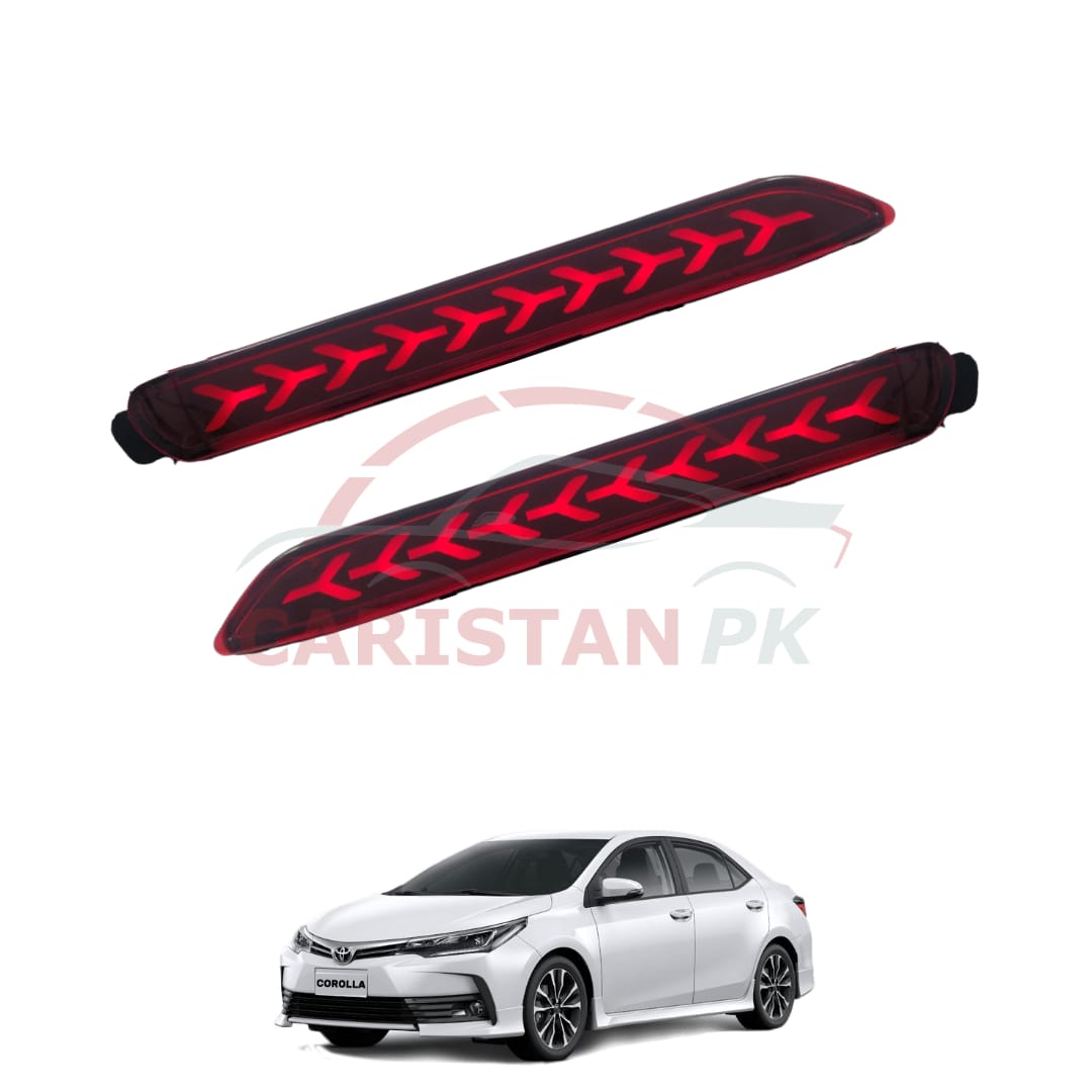 Toyota Corolla X Arrow Style Rear Bumper Reflector Light