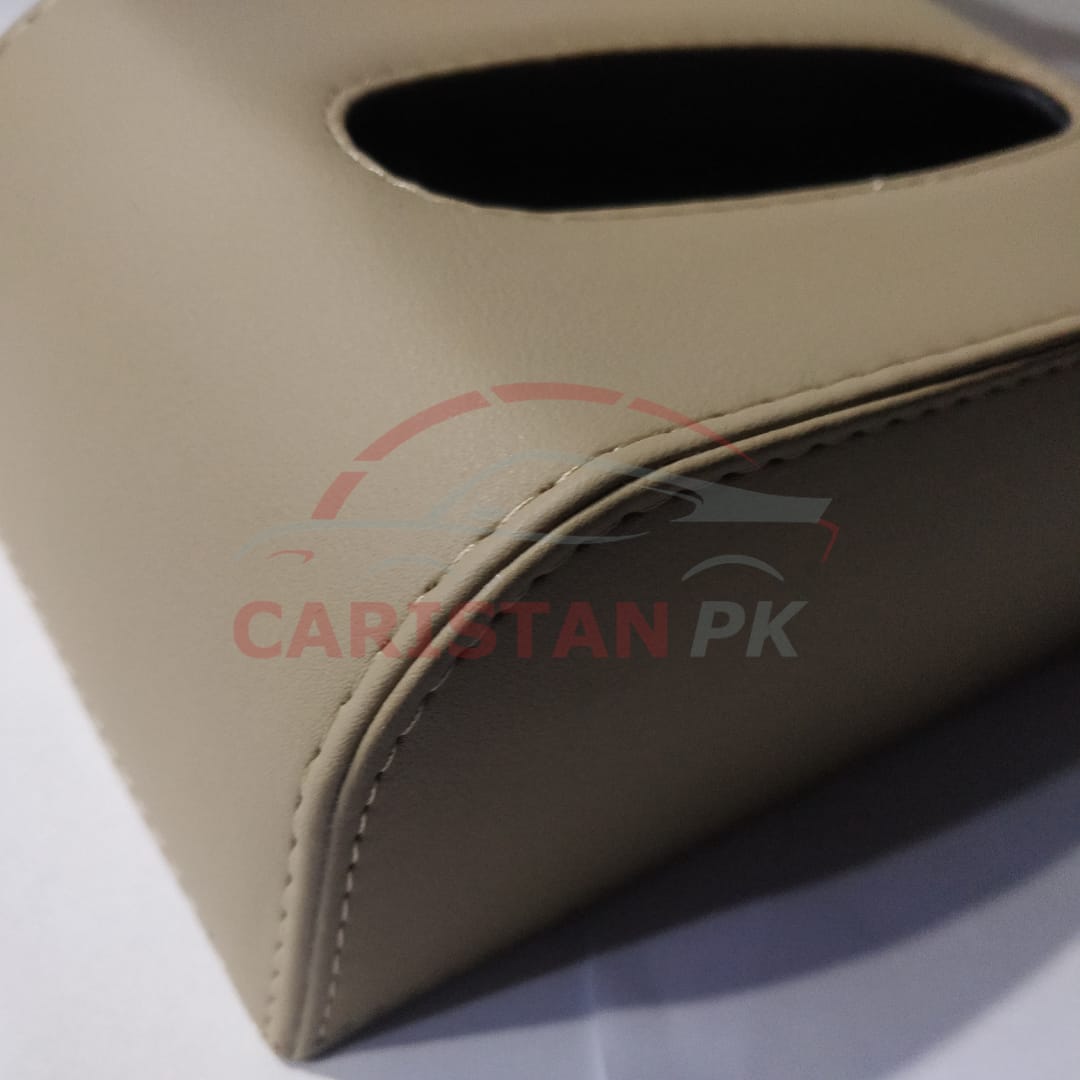 Honda Leather Car Tissue Box Beige Big Design