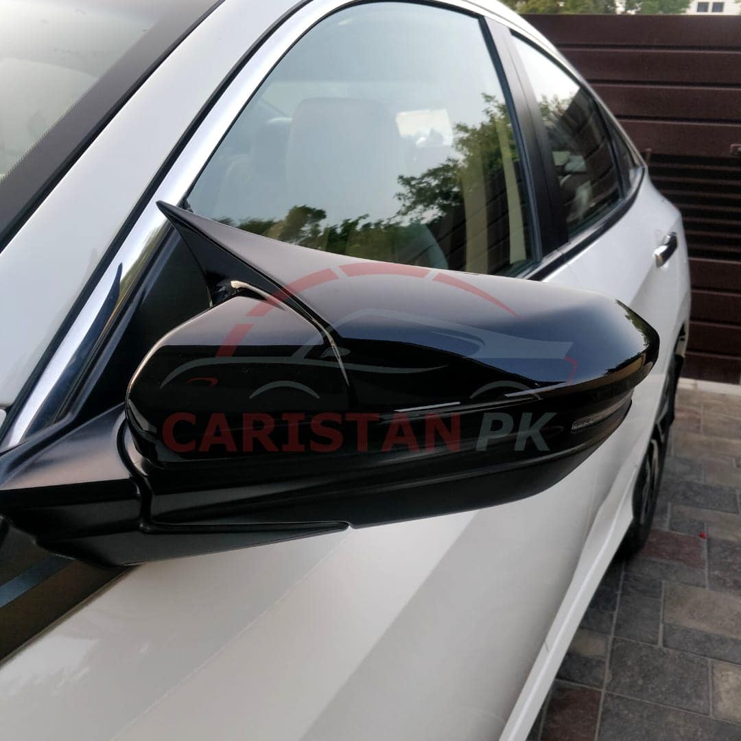Honda Civic Batman Style Side Mirror Cover Black 2016-21