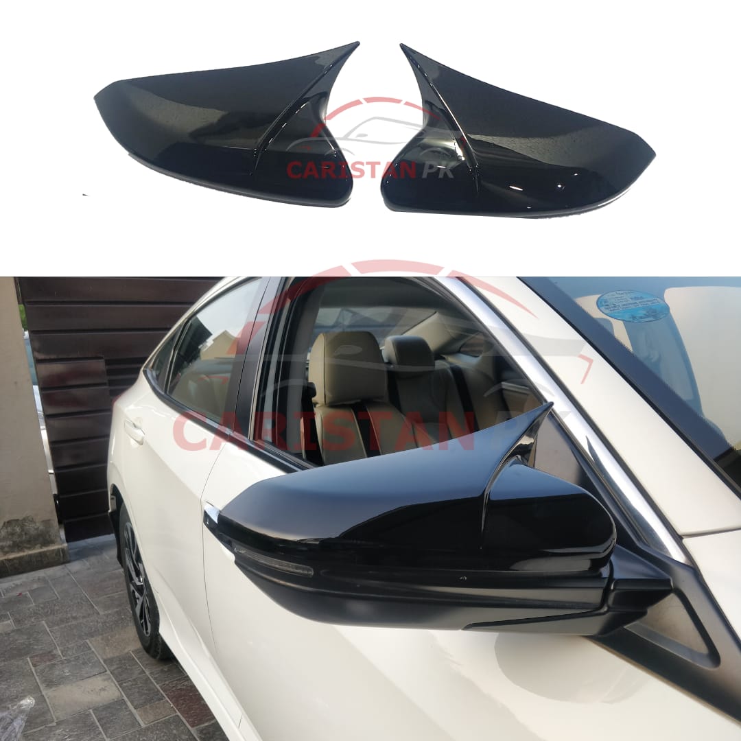 Honda Civic Batman Style Side Mirror Cover Black 2016-21
