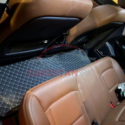 Proton X70 7D Floor Mats Black With Beige Stitch