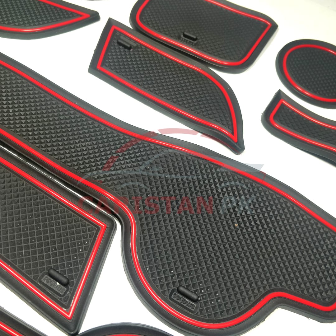 Honda City Non Slip Interior Protection Mats Red 2022 Model & Onwards