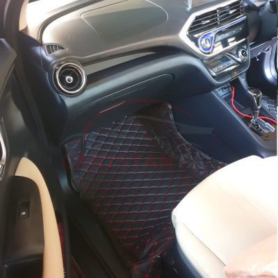 Changan Alsvin 7D Floor Mats Black With Red Stitch