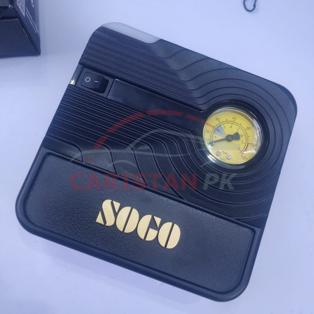 Sogo 12V DC Air Compressor Pump Tire Inflator For Car & Motorcycle