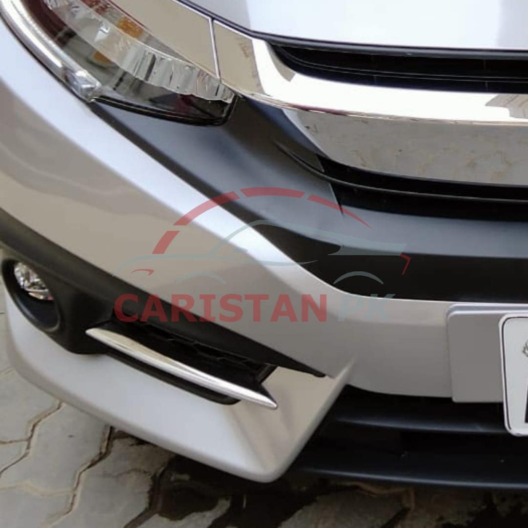 Honda Civic Front Fog Lamps Chrome Trim 2016-21