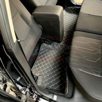 KIA Picanto 7D Premium Floor Mats Black With Beige Stitch