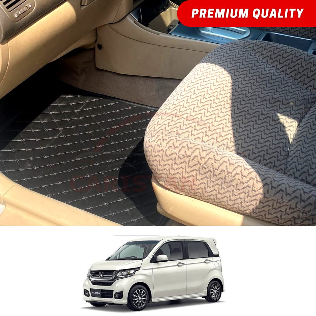 Honda N Wgn Flat Style 7D Floor Mats Black 2013-20