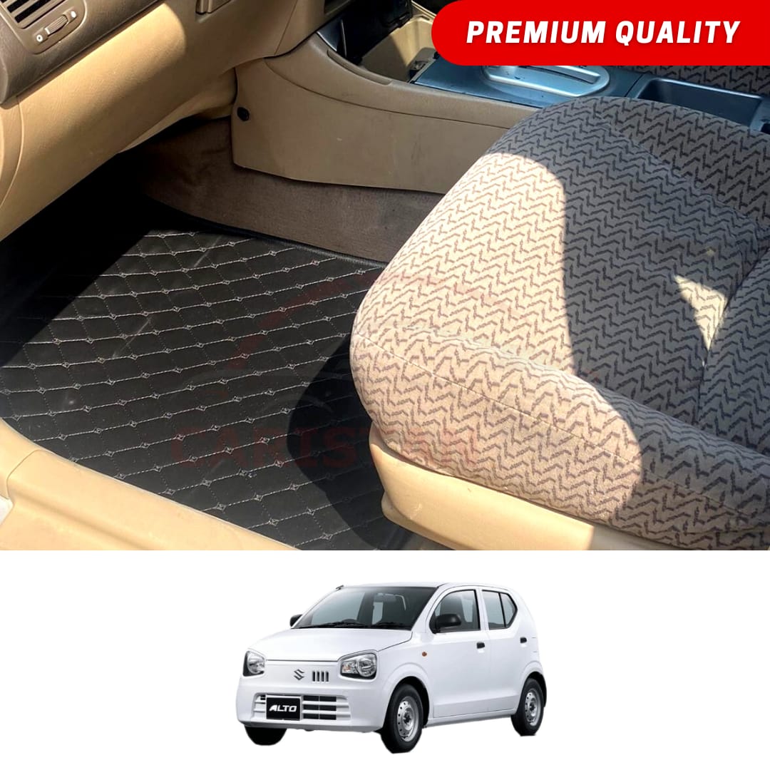 Suzuki Alto Flat Style 7D Floor Mats Black 2017-23