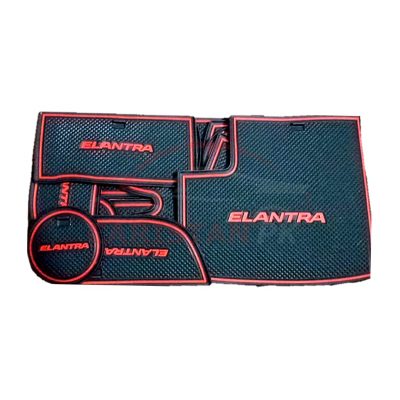 Hyundai Elantra Non Slip Interior Protection Mats Red