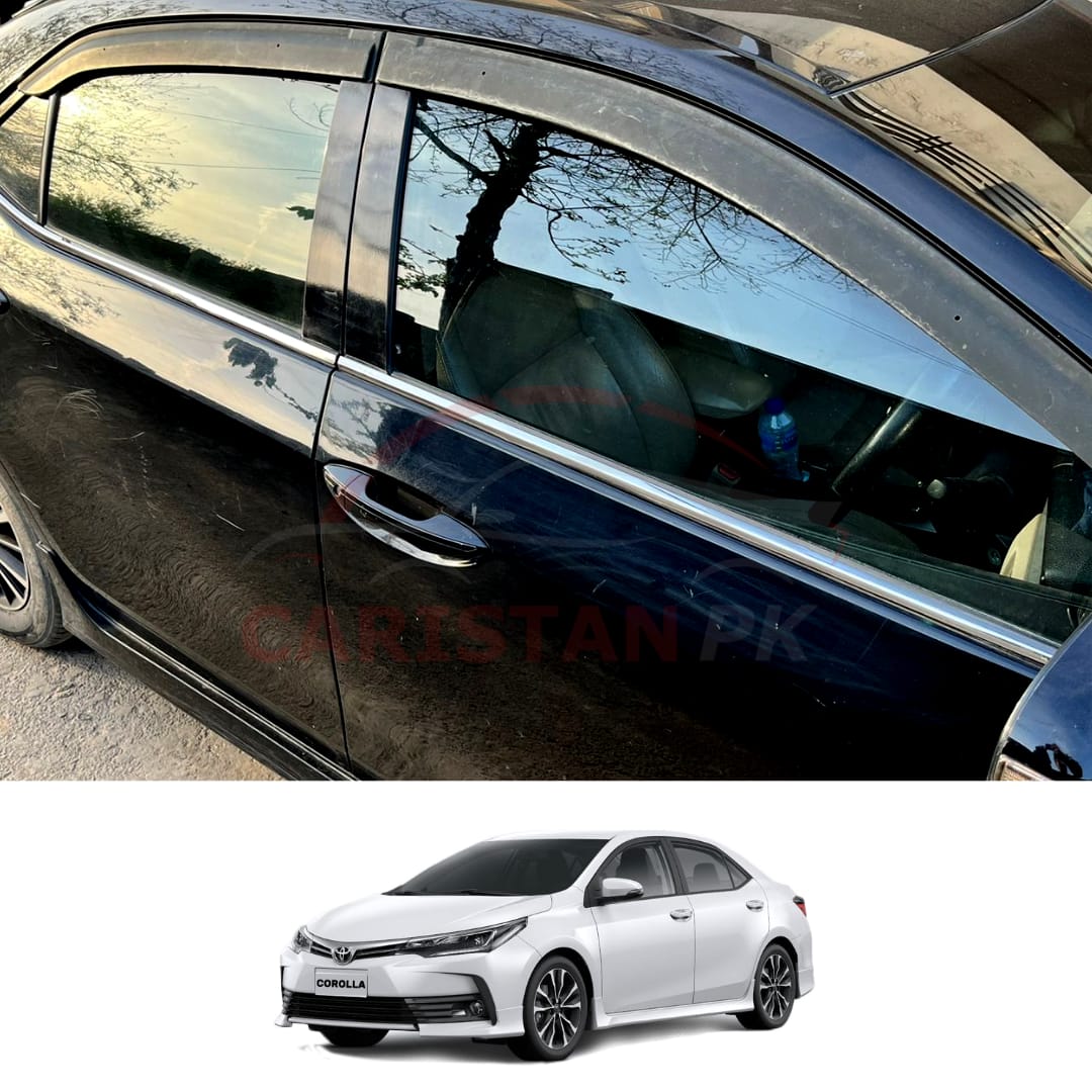 Toyota Corolla Window Chrome Weather Strip 2017-23