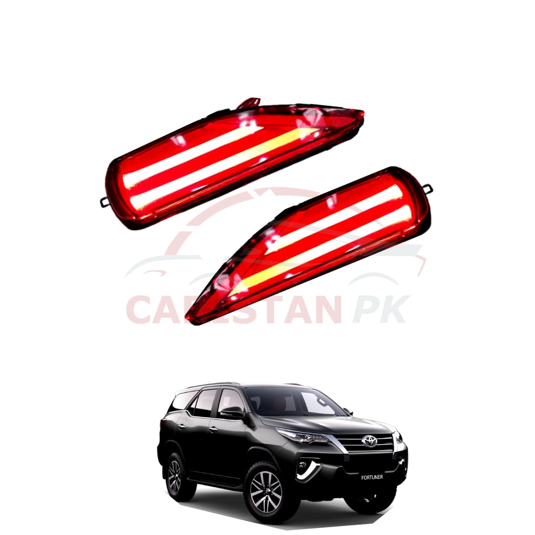 Toyota Fortuner Lava Style Rear Bumper Reflector Lamp 2016-22 Model